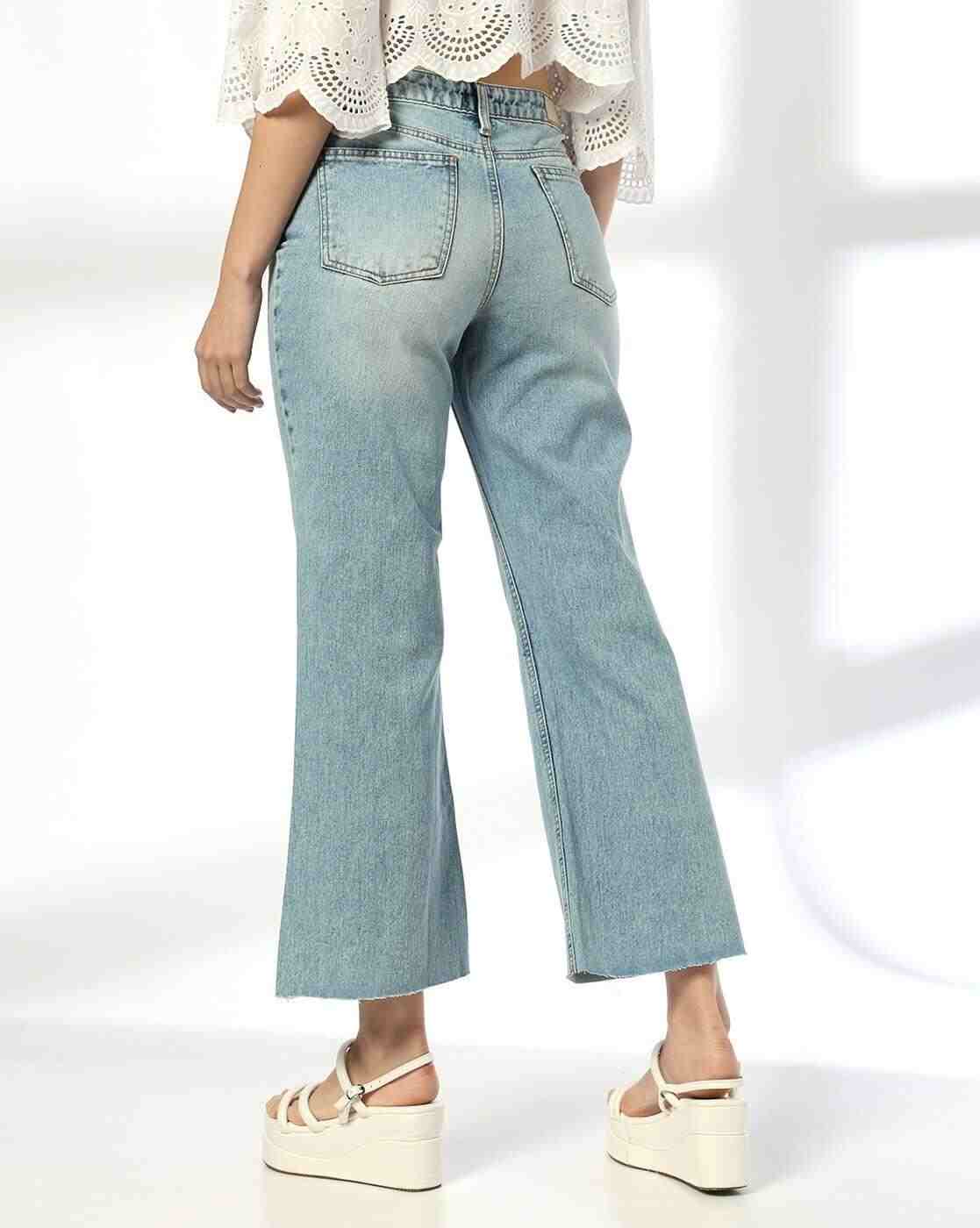 DNMX | Women Lightly Washed Boocut Jeans|2