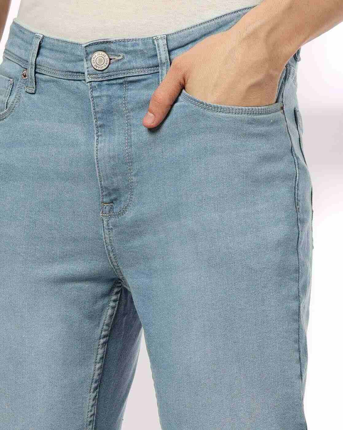 DNMX | Men Lightly Washed Slim Fit Jeans|3