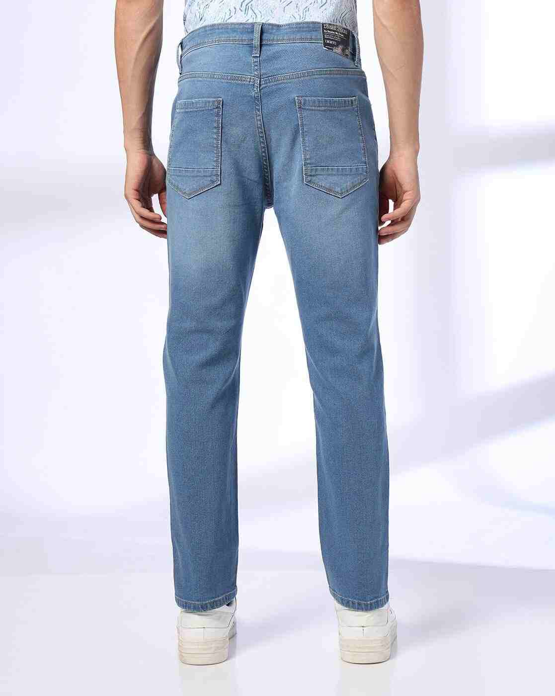 DNMX | Men Mid-Wash Slim Fit Jeans|2
