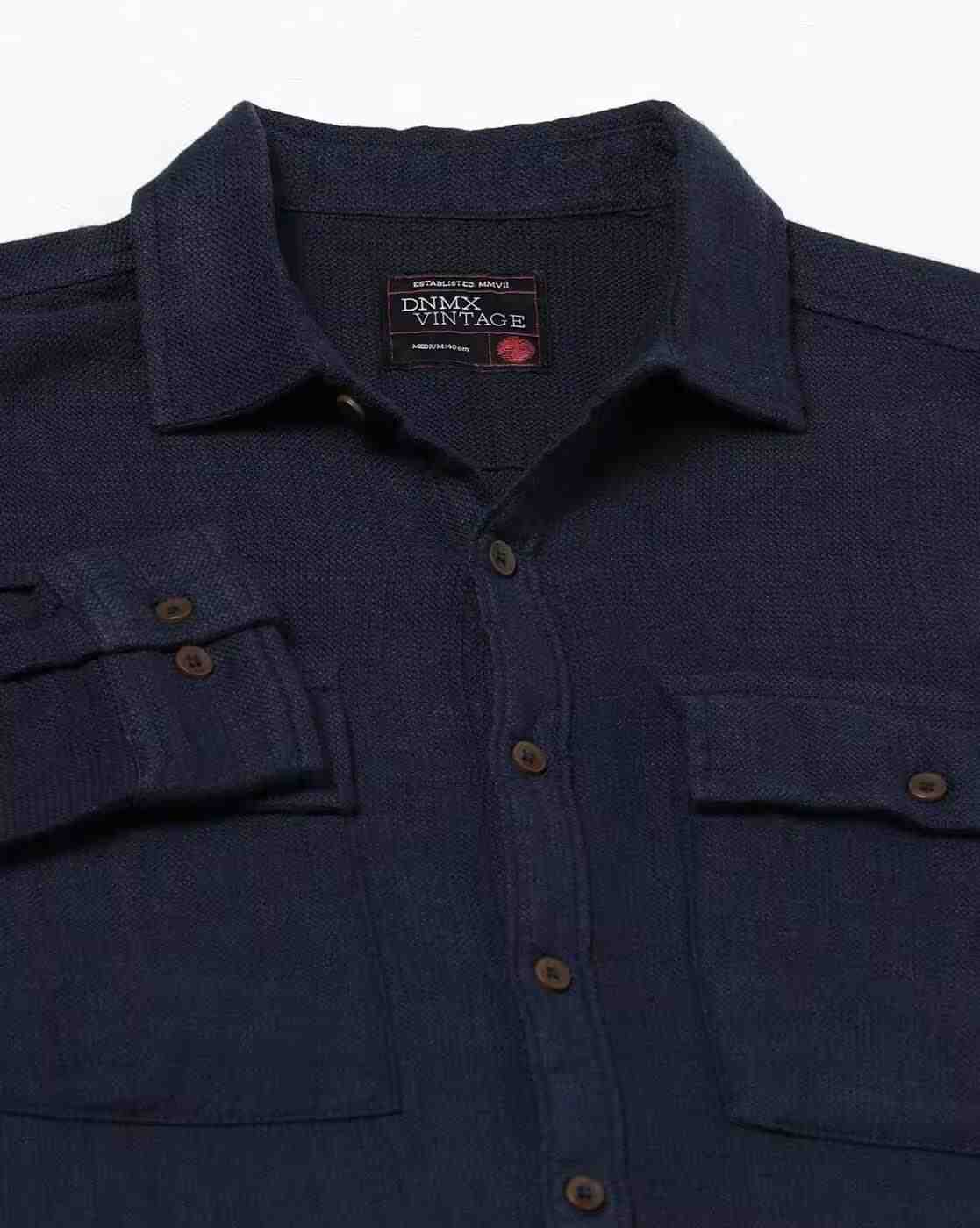 DNMX | Men Regular Fit Shirt with Flap Pockets|5