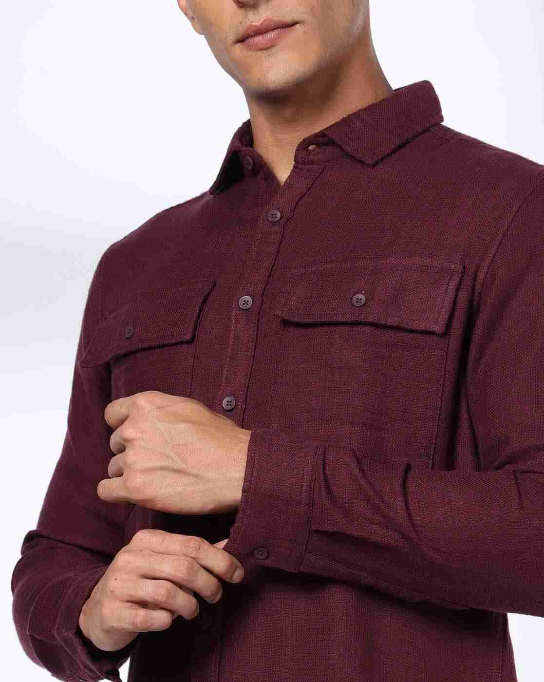 DNMX | Men Regular Fit Shirt with Flap Pockets|5