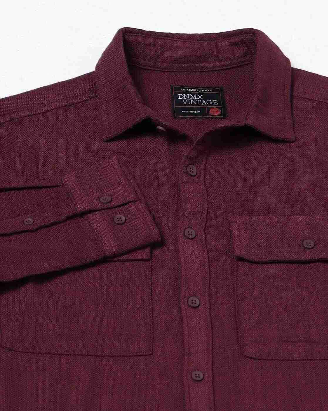DNMX | Men Regular Fit Shirt with Flap Pockets|6