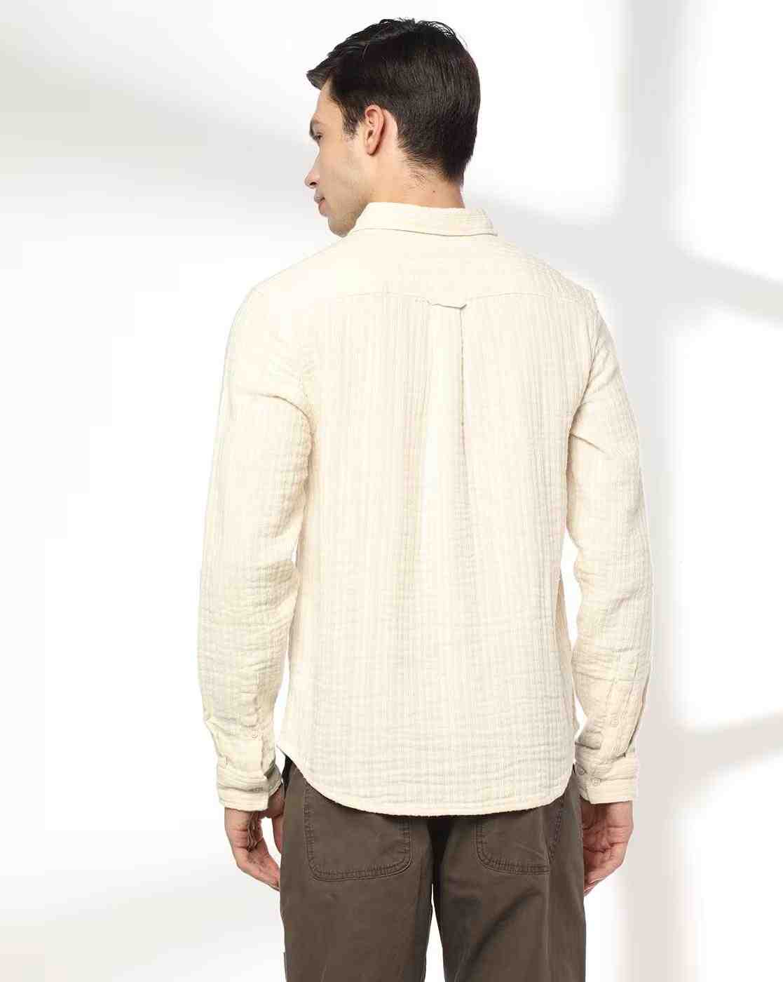 DNMX | Men Striped Regular Fit Shirt|2