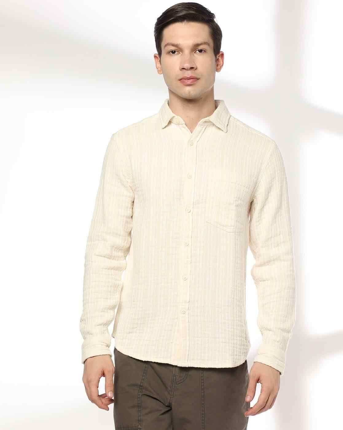 DNMX | Men Striped Regular Fit Shirt|3