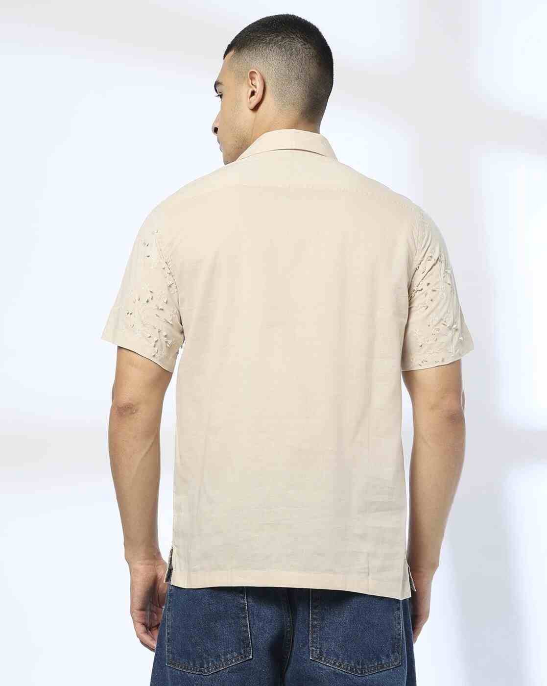 DNMX | Men Embroidered Regular Fit Shirt|2