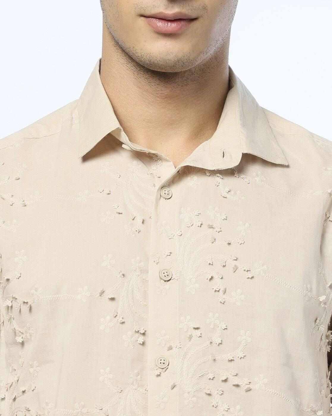DNMX | Men Embroidered Regular Fit Shirt|3