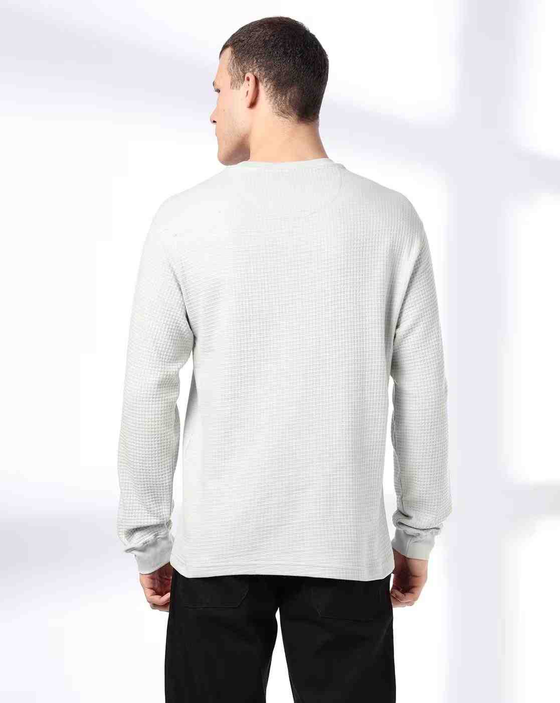 DNMX | Men Patterned Regular Fit Crew-Neck T-Shirt|2