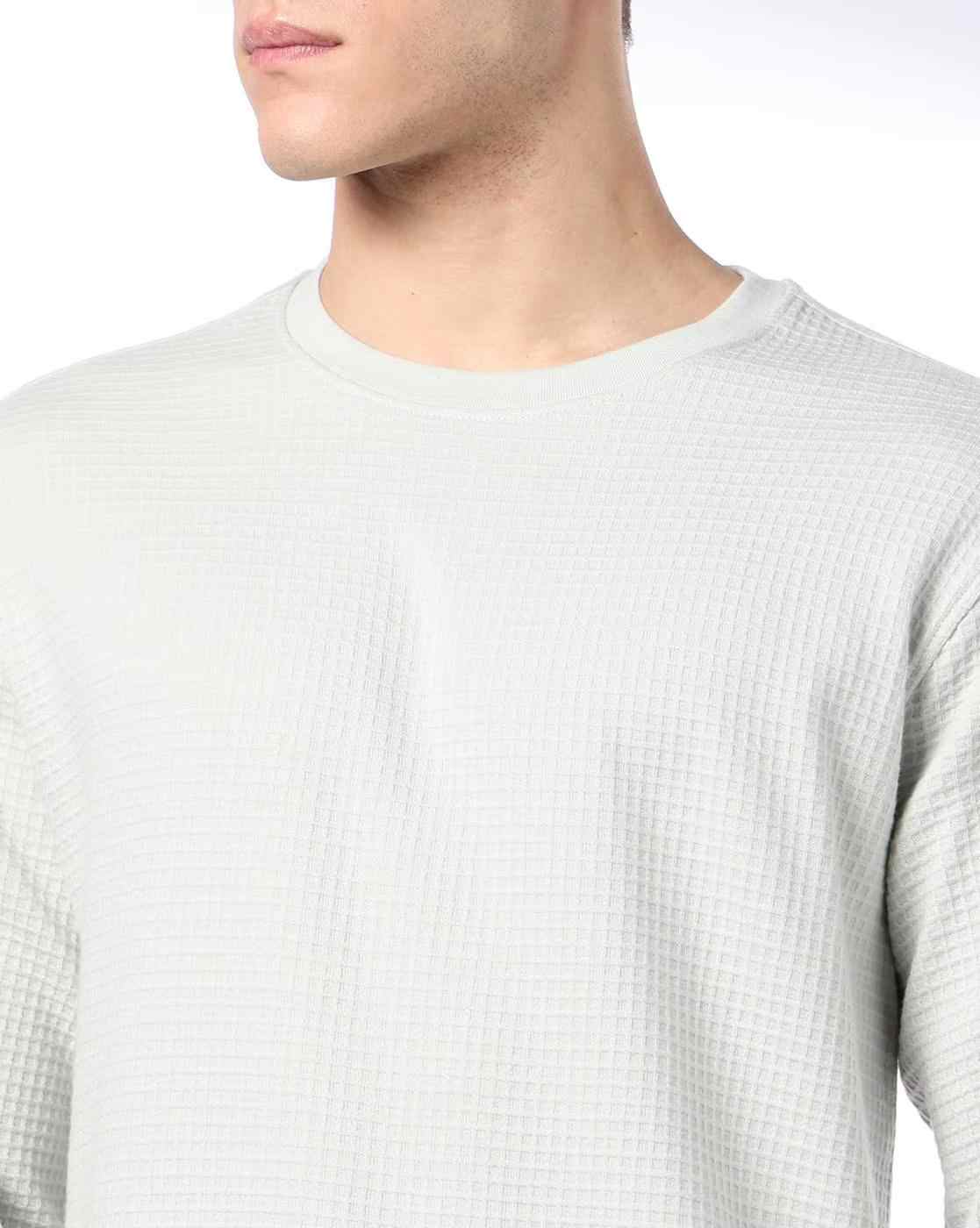 DNMX | Men Patterned Regular Fit Crew-Neck T-Shirt|4