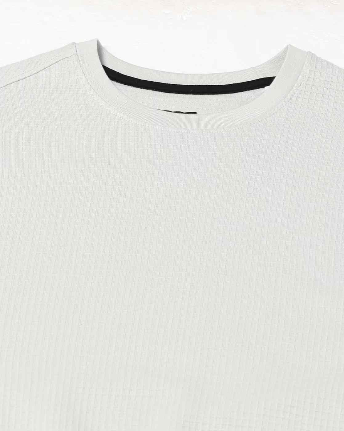 DNMX | Men Patterned Regular Fit Crew-Neck T-Shirt|5
