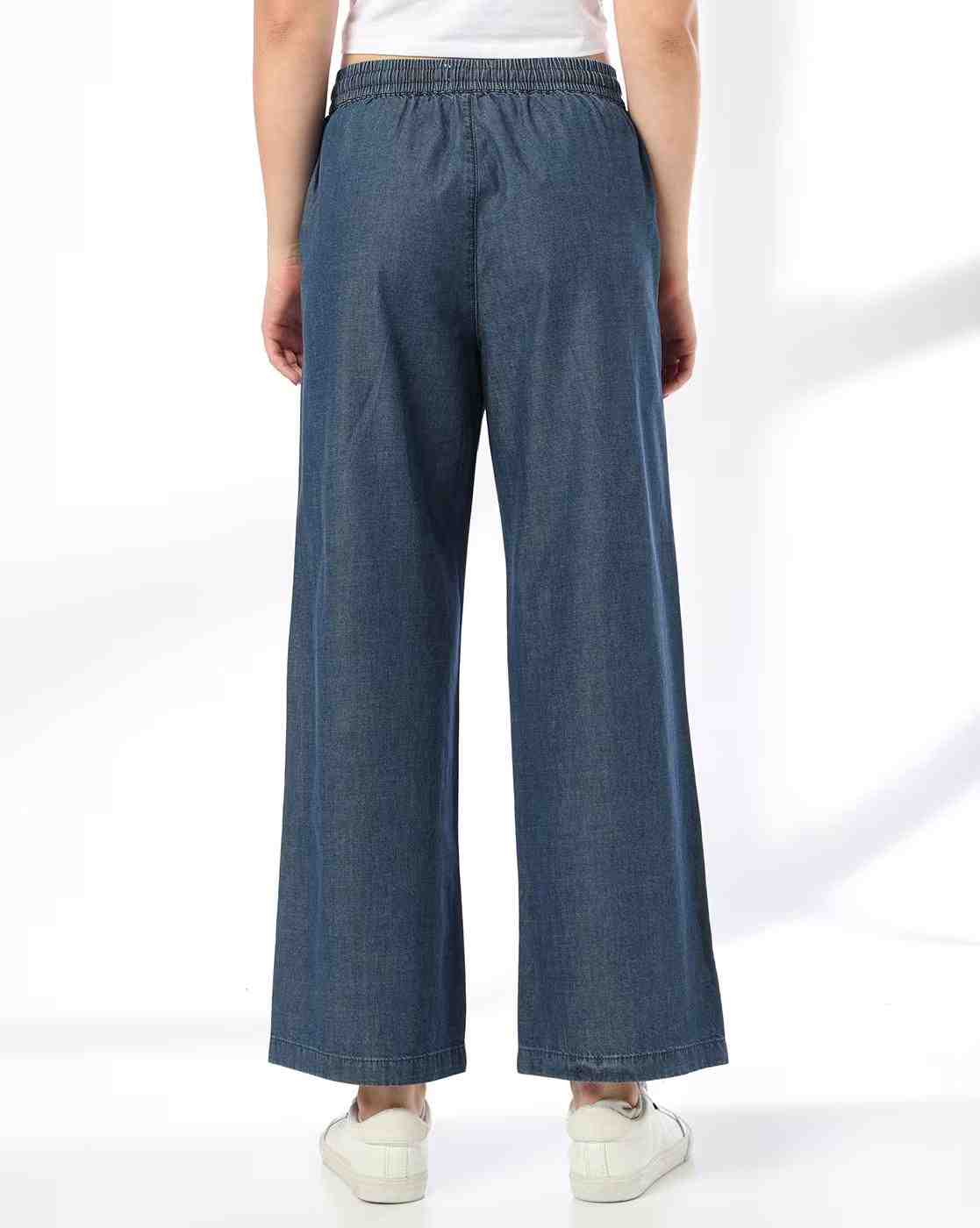 DNMX | Women Mid-Rise Wide-Leg Jeans|2