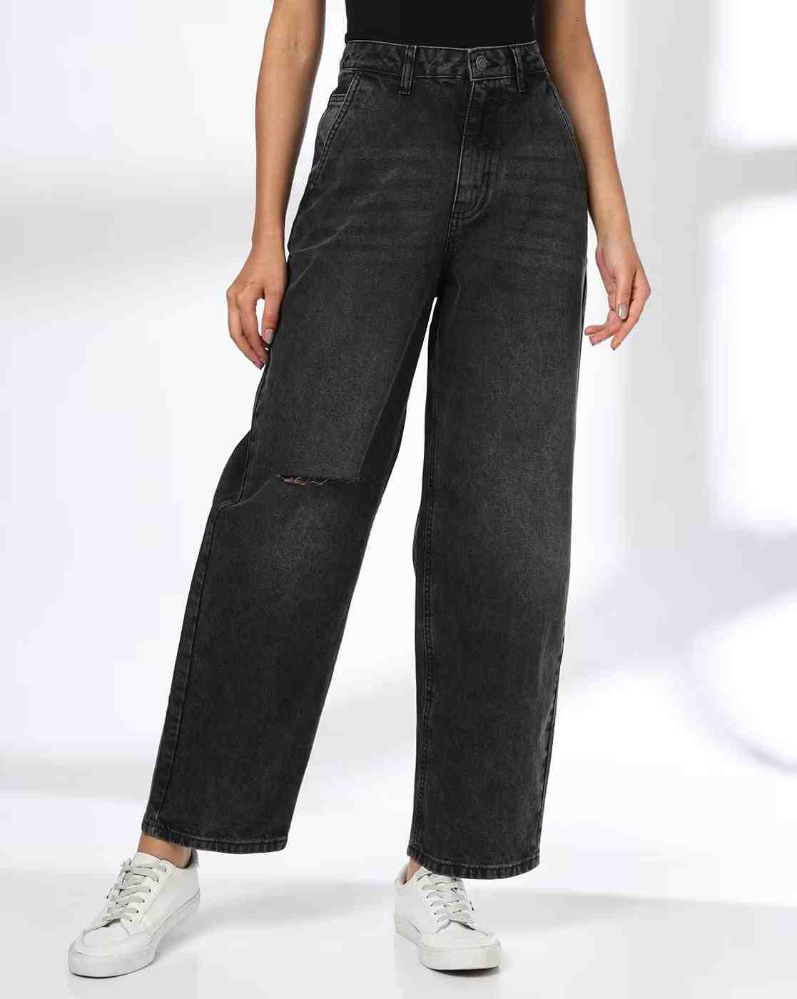 DNMX | Women High-Rise Relaxed Jeans|0