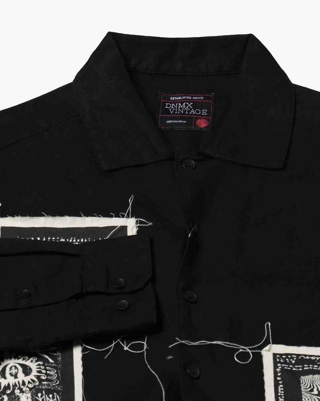 DNMX | Men Printed Relaxed Fit Shirt with Patch Pocket|5