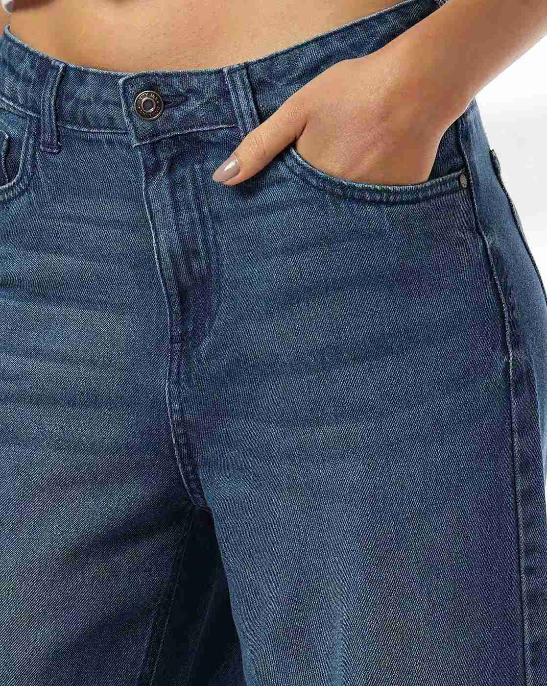 DNMX | Women Mid-Rise Wide Jeans|3