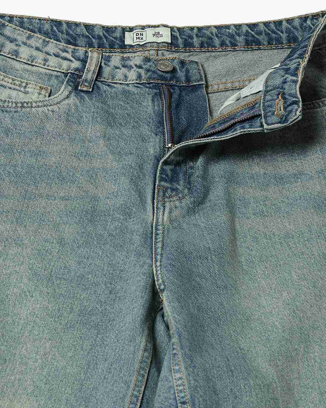 DNMX | Women Highly Washed High-Rise Baggy Fit Jeans|4