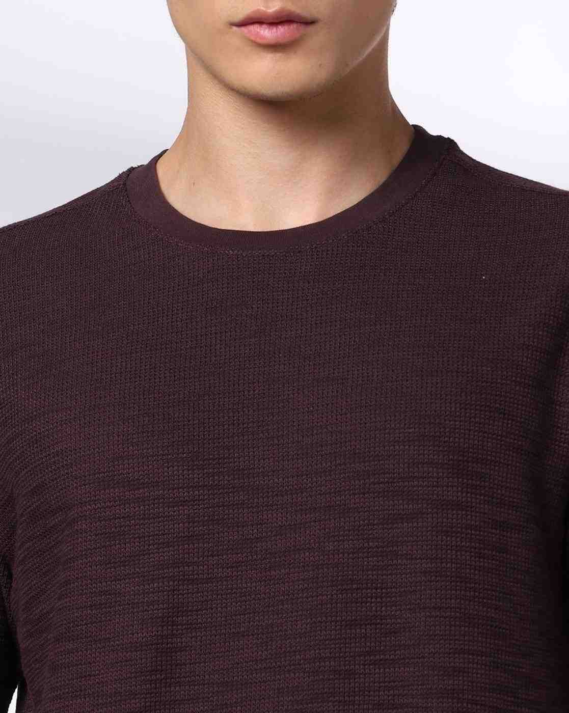 DNMX | Men Ribbed Relaxed Fit Crew-Neck T-Shirt|3
