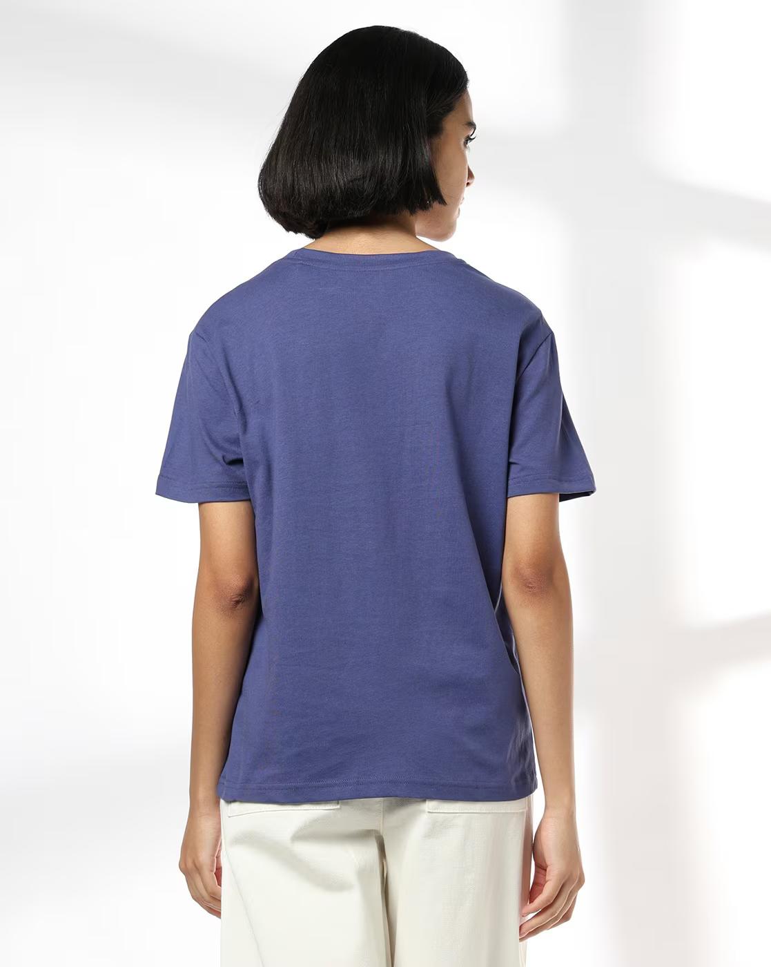 DNMX | Women Garfield Print Loose Fit Crew-Neck T-Shirt|2