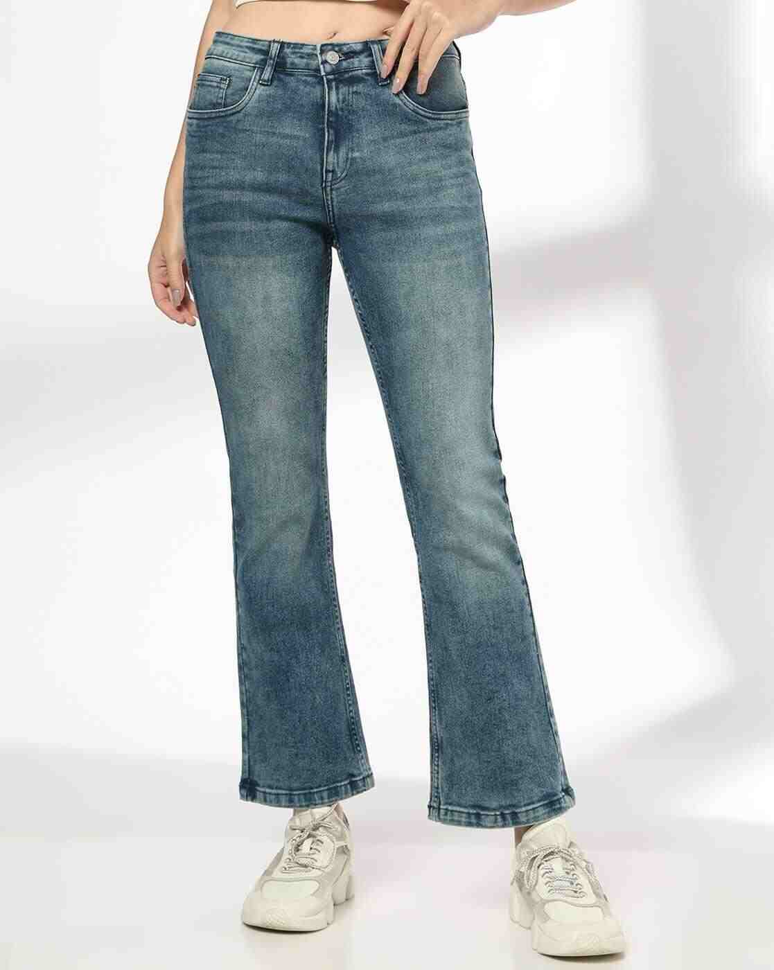 DNMX | Women Mid-Rise Bootcut Jeans|0