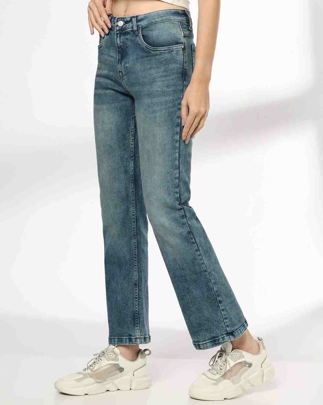 DNMX | Women Mid-Rise Bootcut Jeans|1