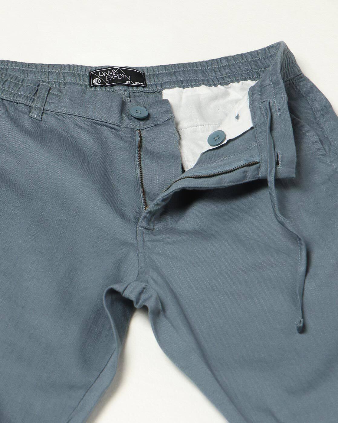 DNMX | Men Regular Fit Flat-Front Shorts|4