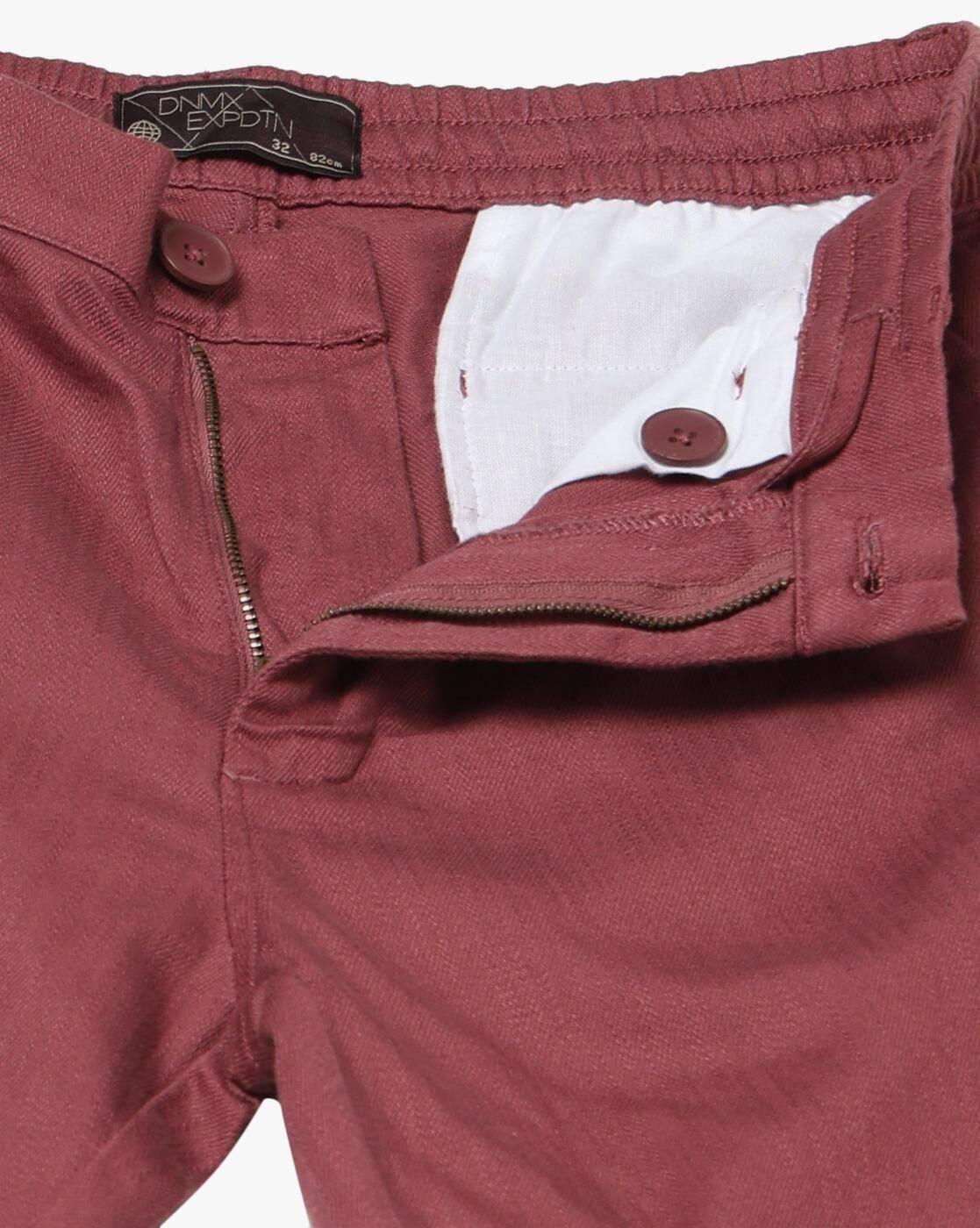 DNMX | Men Regular Fit Flat-Front Shorts|4