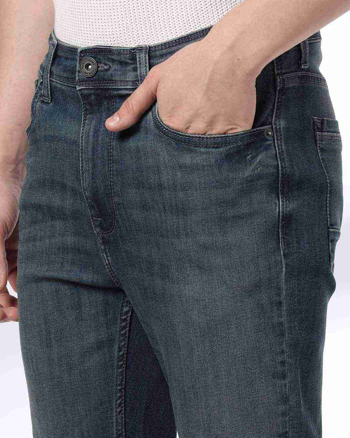 DNMX | Men Lightly Washed Straight Jeans|3