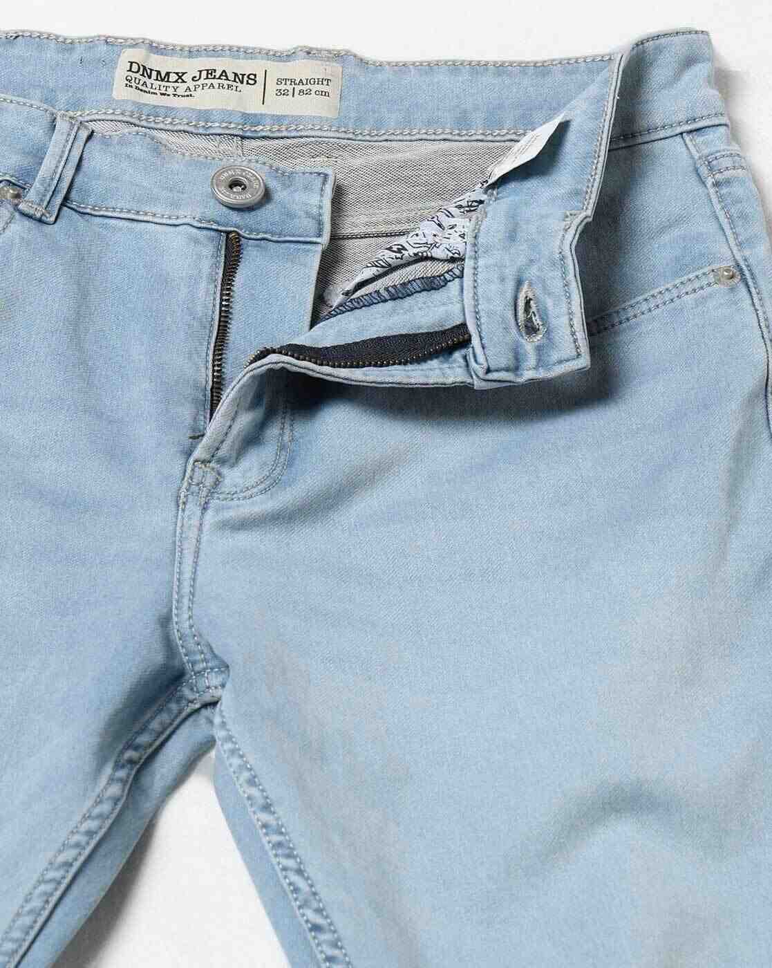 DNMX | Men Mid-Wash Straight Jeans|4