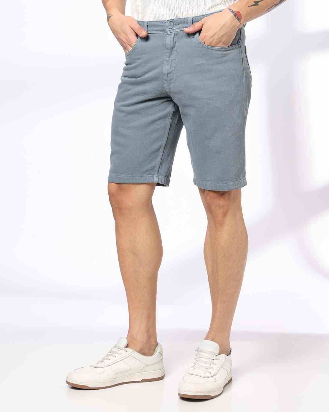 Men Regular Fit Denim Shorts