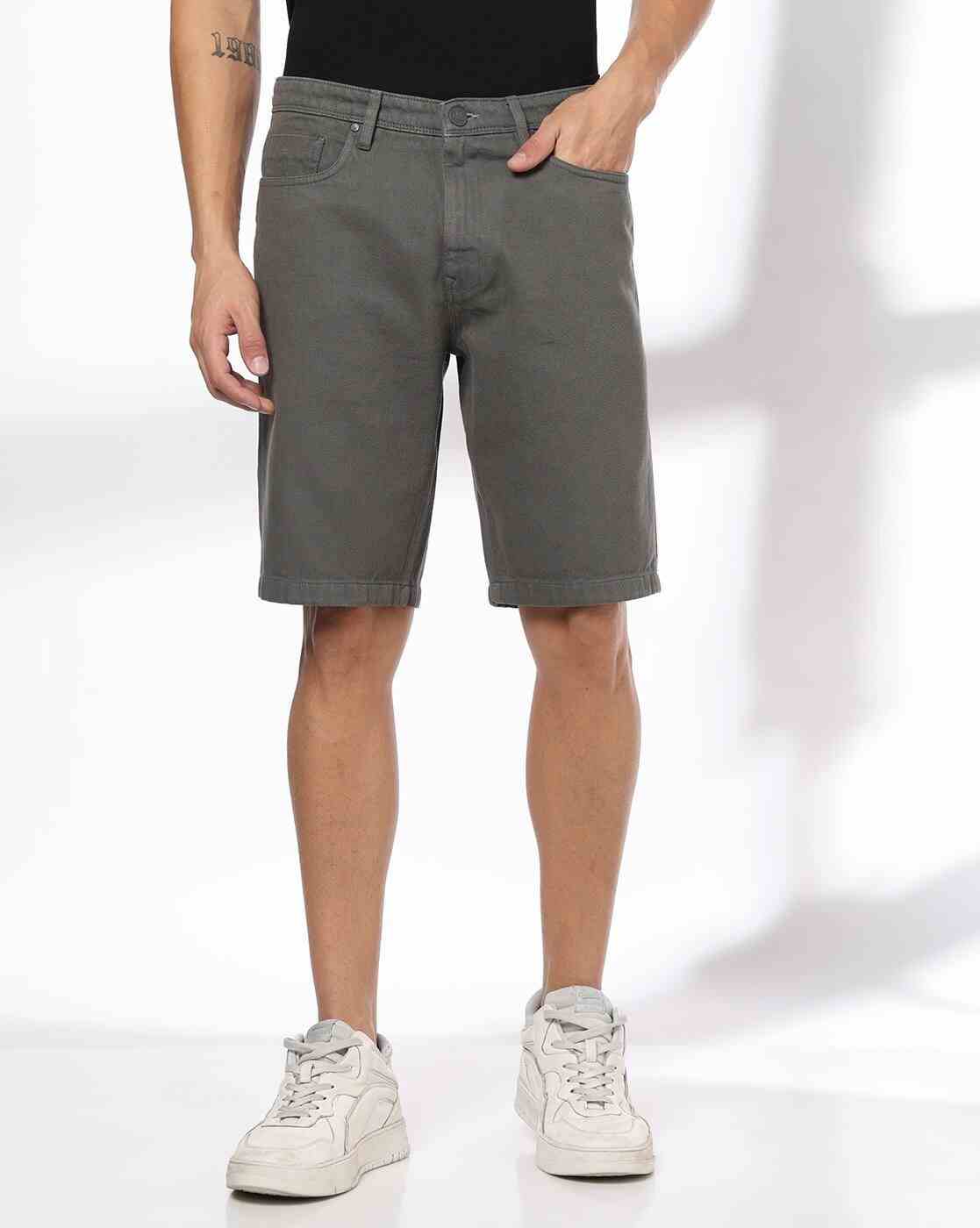 Men Regular Fit Denim Shorts