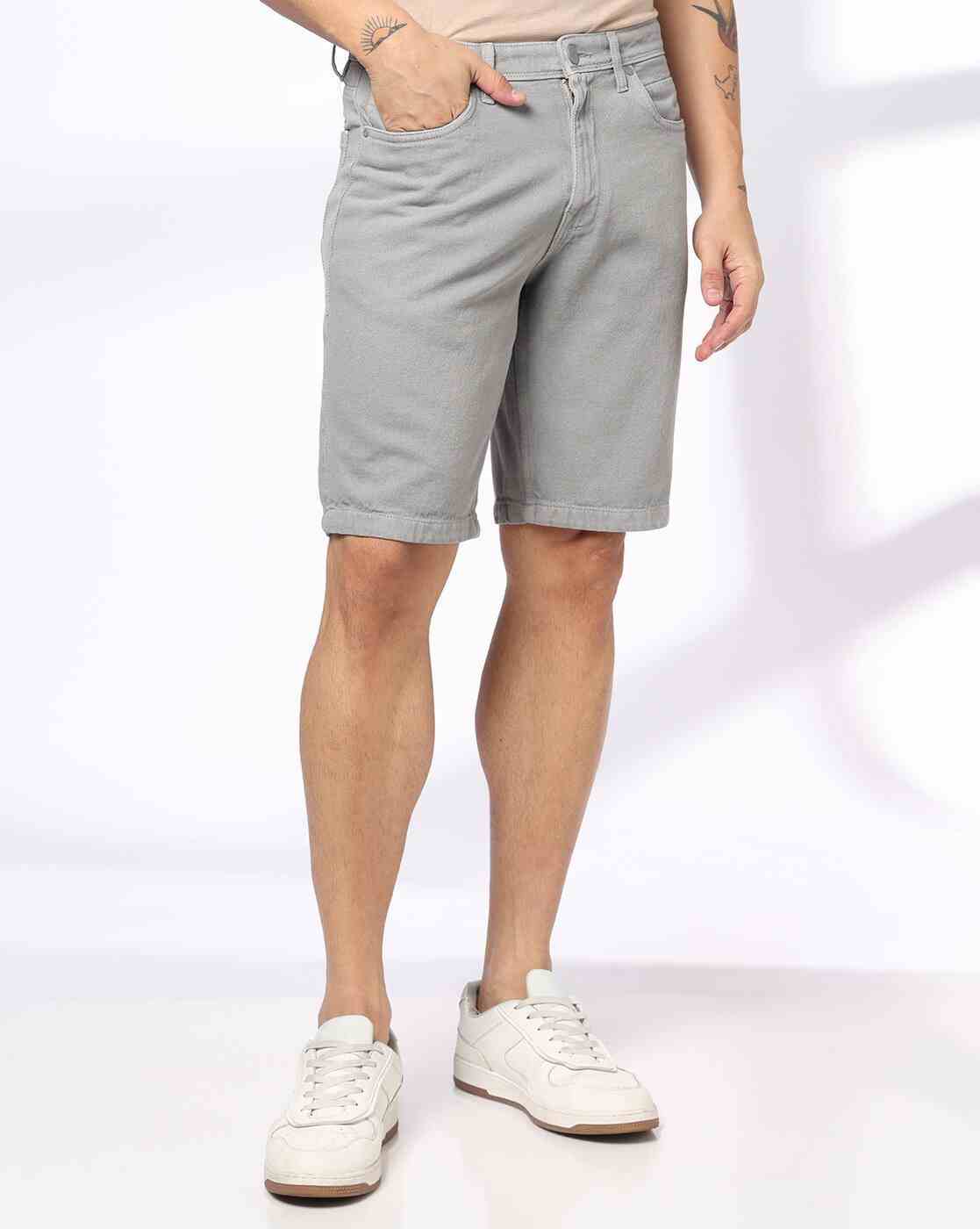 Men Regular Fit Denim Shorts