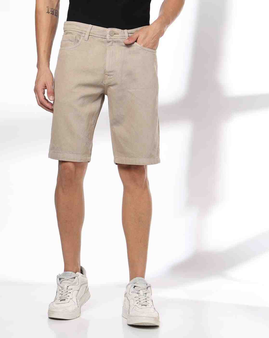 Men Regular Fit Denim Shorts
