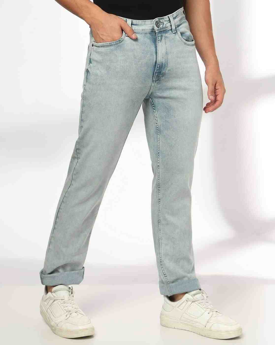 DNMX | Men Mid-Rise Straight Jeans|0