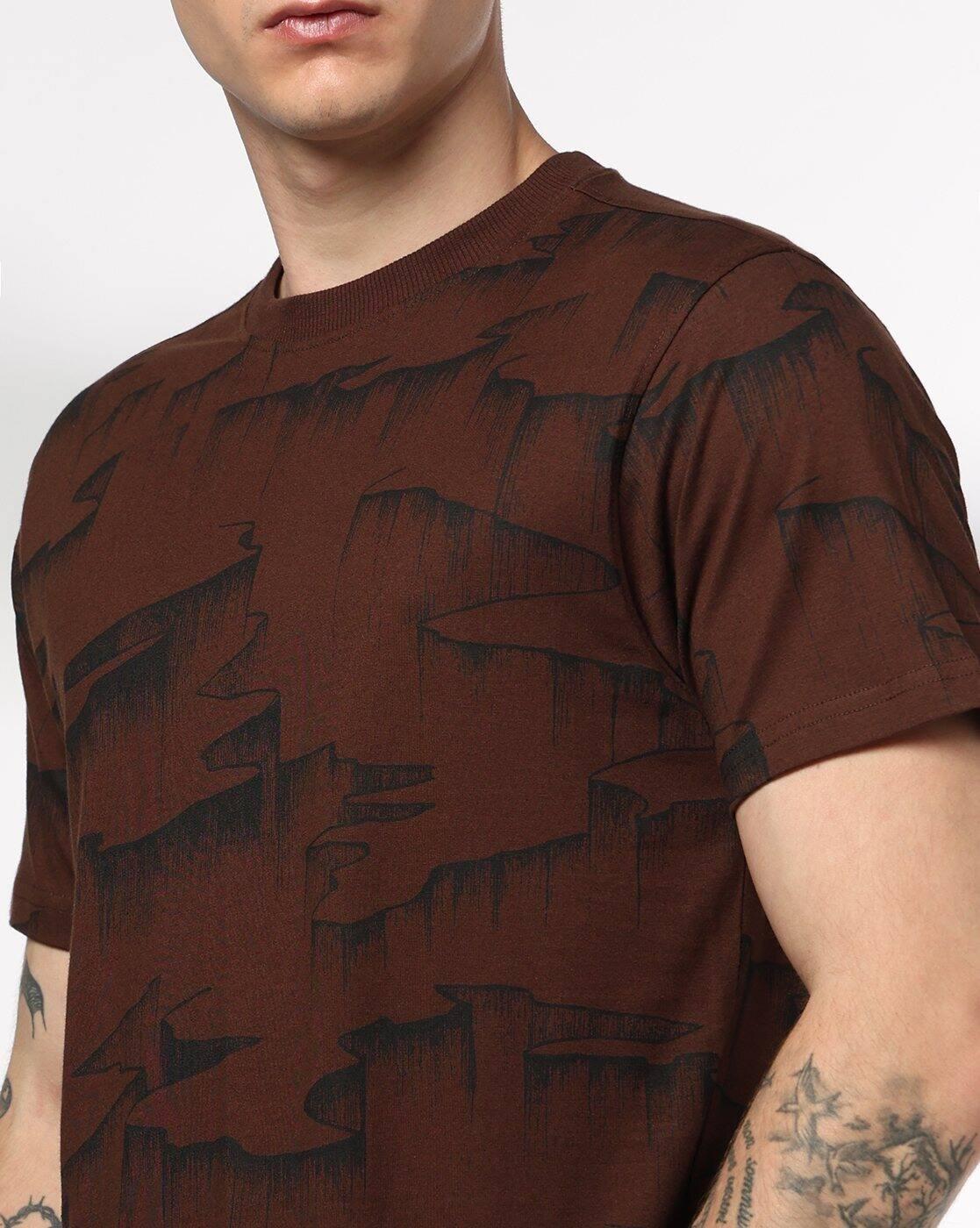 DNMX | Men Printed Regular Fit Crew-Neck T-Shirt|3