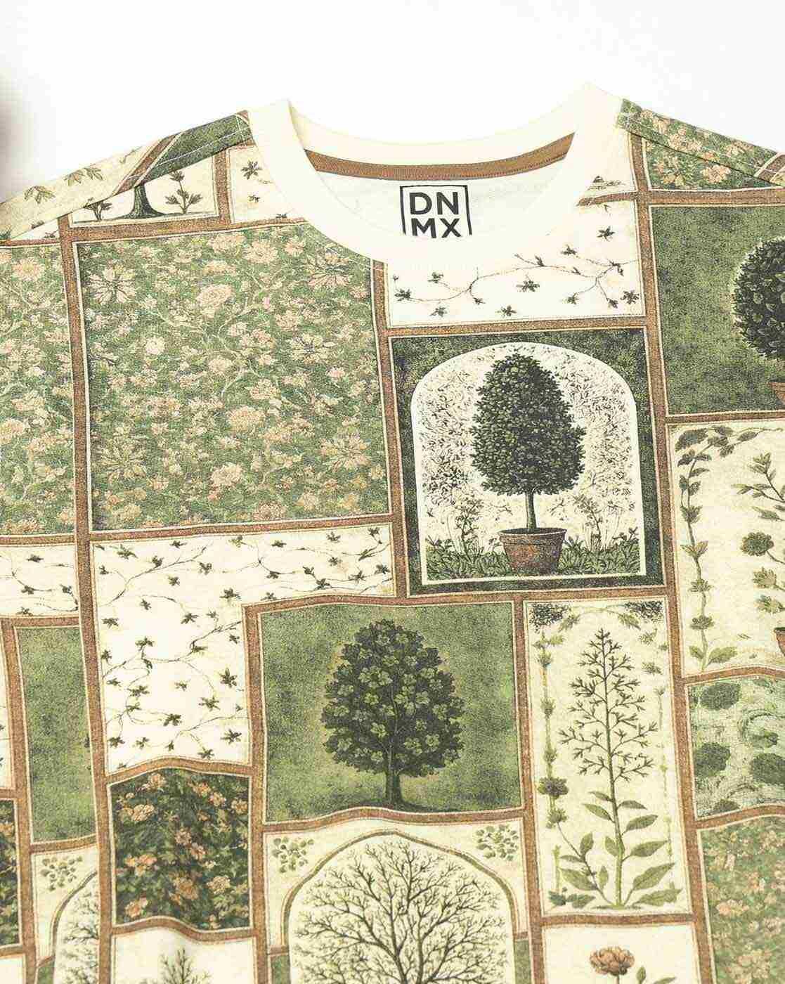DNMX | Men Printed Relaxed Fit Crew-Neck T-Shirt|4