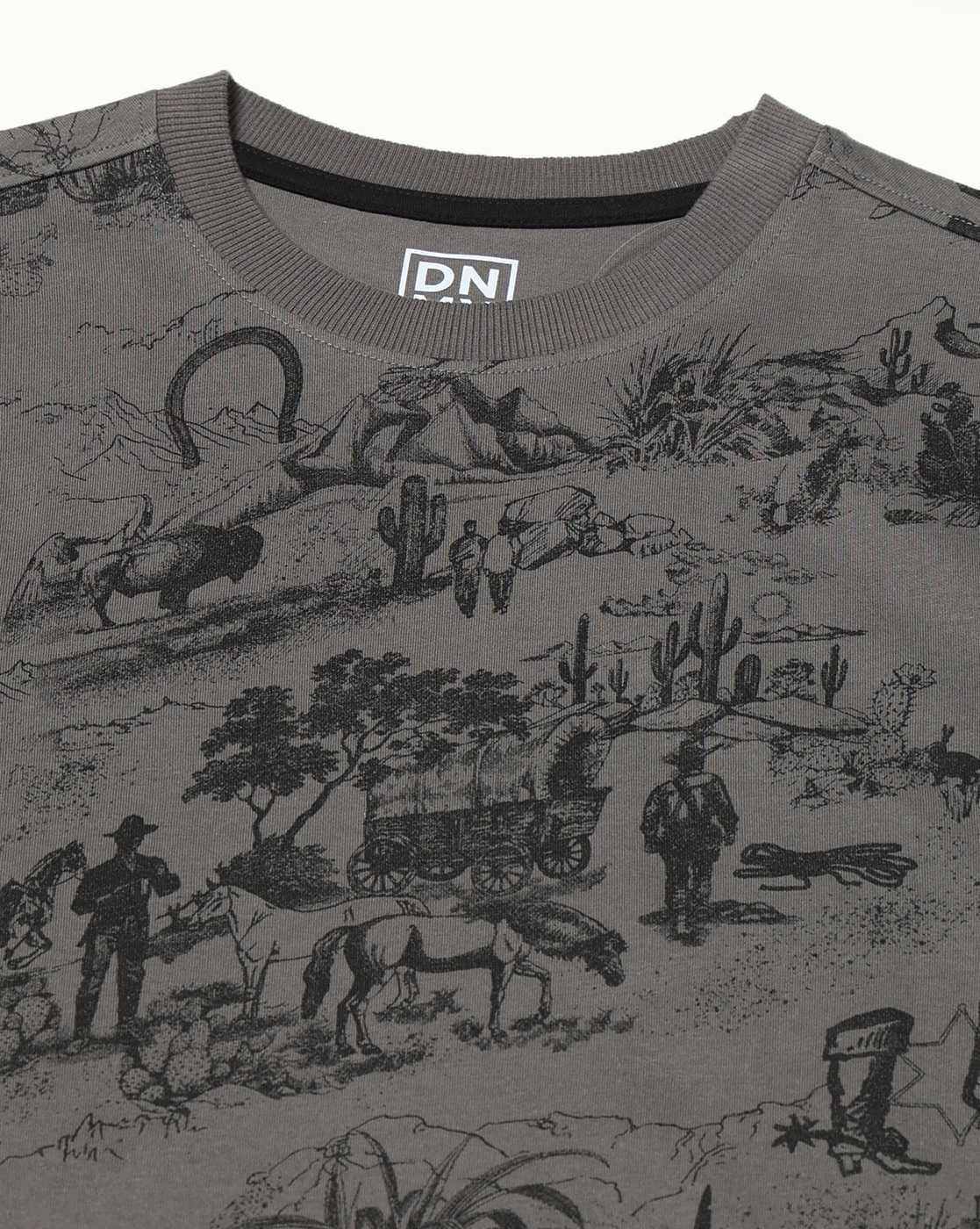 DNMX | Men Graphic Print Regular Fit Crew-Neck T-Shirt|4