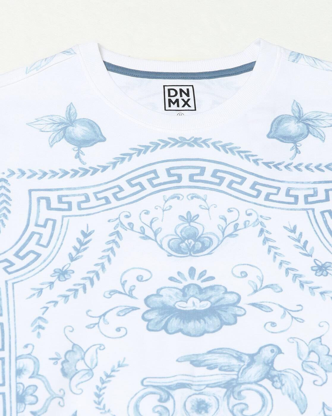 DNMX | Men Graphic Print Boxy Fit Crew-Neck T-Shirt|5