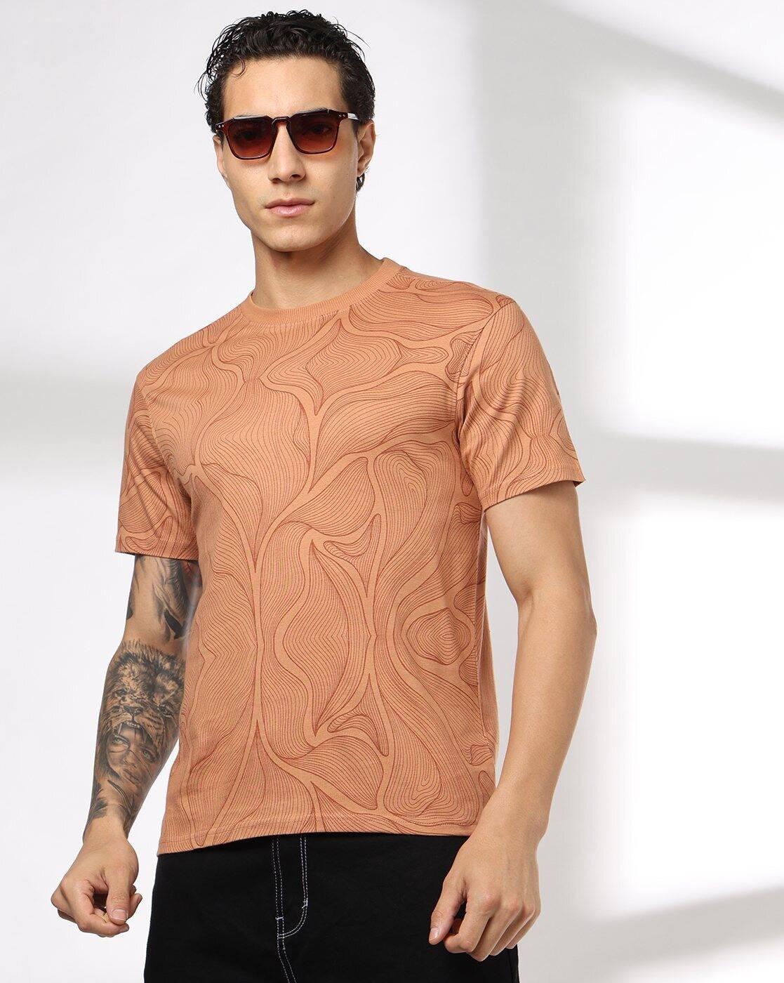 DNMX | Men All-Over Print Regular Fit Crew-Neck T-Shirt|0