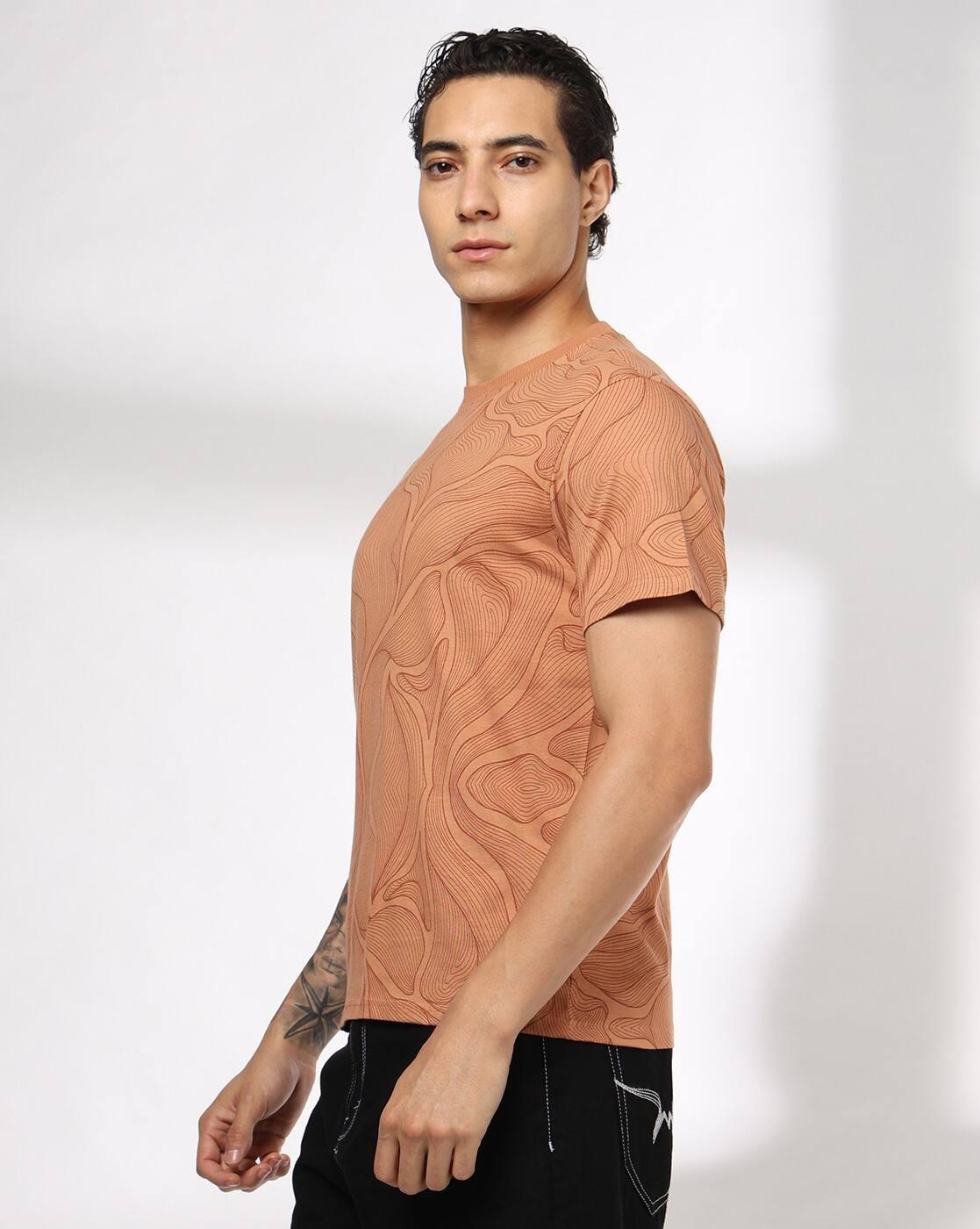 DNMX | Men All-Over Print Regular Fit Crew-Neck T-Shirt|1