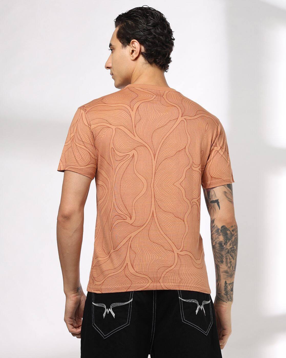 DNMX | Men All-Over Print Regular Fit Crew-Neck T-Shirt|2
