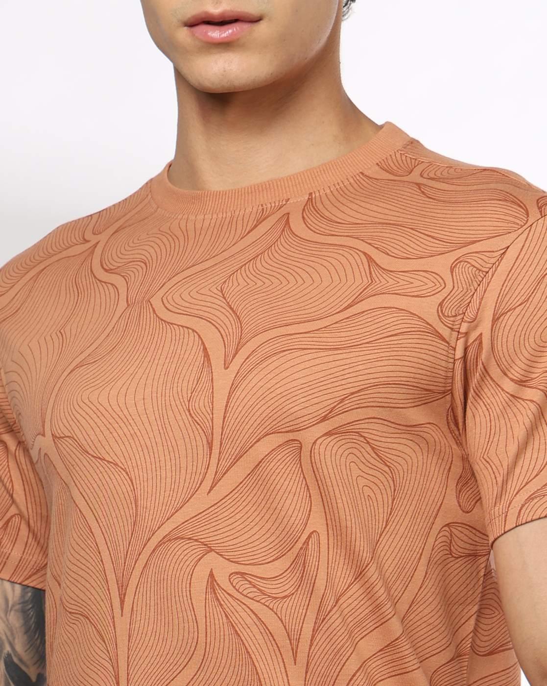 DNMX | Men All-Over Print Regular Fit Crew-Neck T-Shirt|3