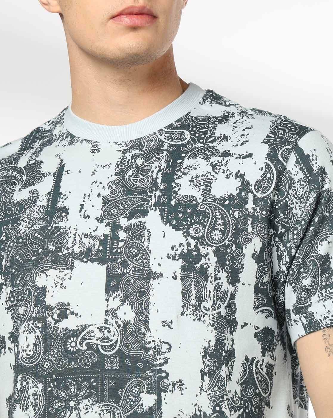 DNMX | Men All-Over Print Regular Fit Crew-Neck T-Shirt|4