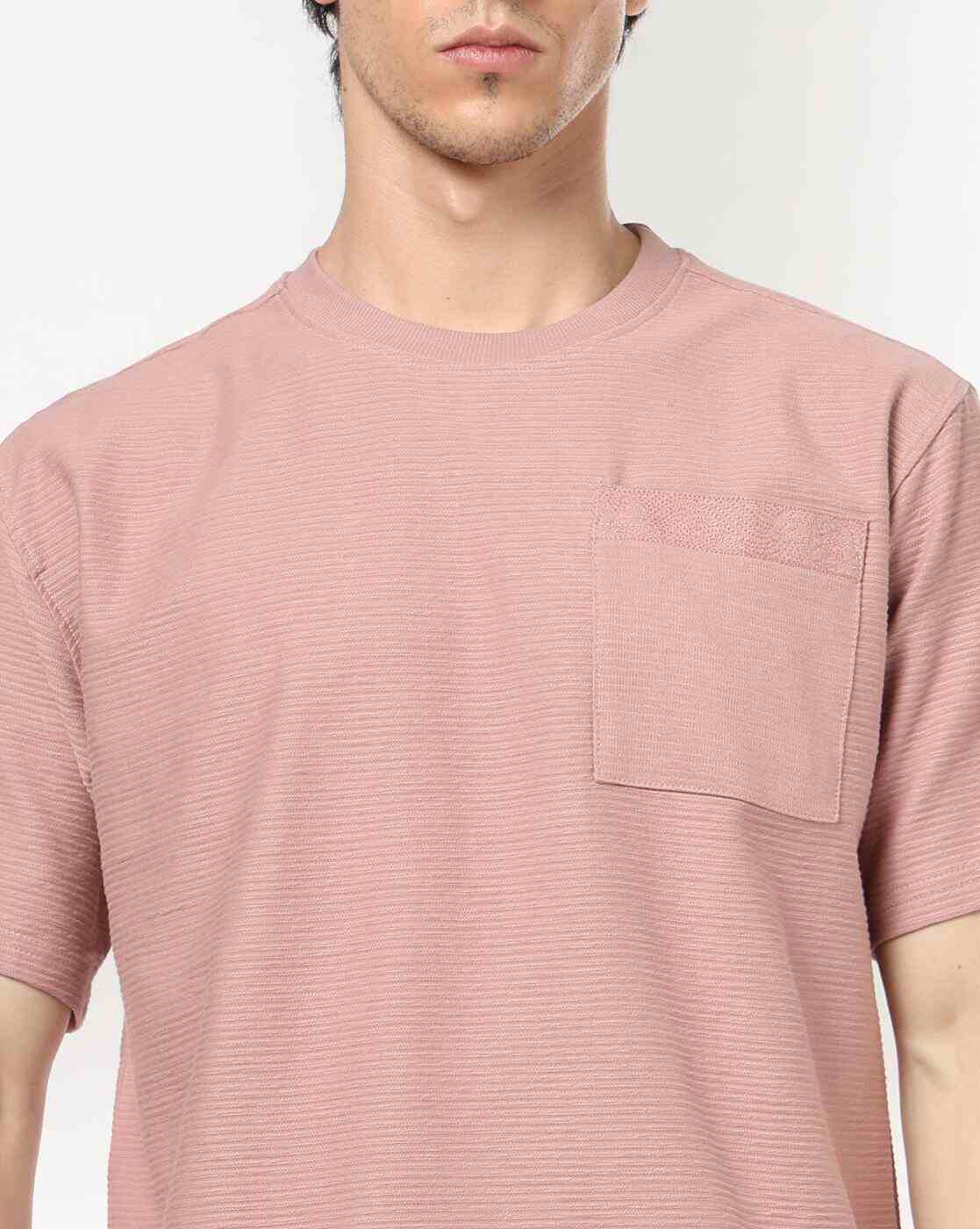 DNMX | Men Ribbed Relaxed Fit Crew-Neck T-Shirt|3