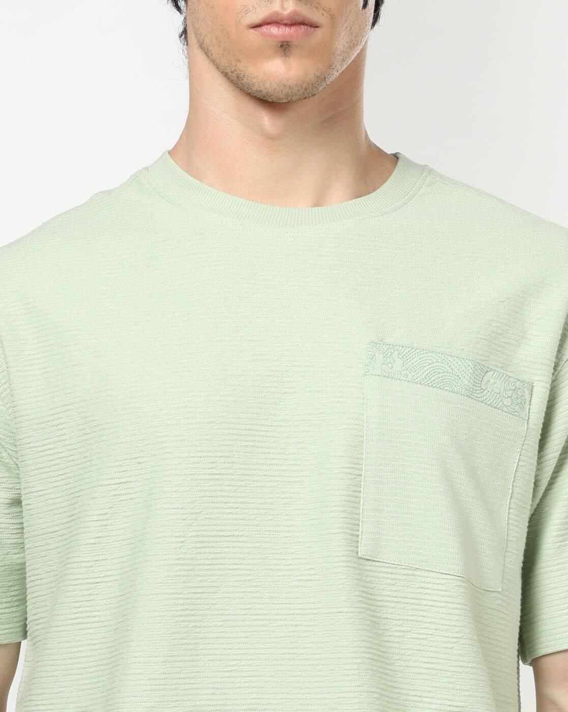 DNMX | Men Ribbed Relaxed Fit Crew-Neck T-Shirt|3