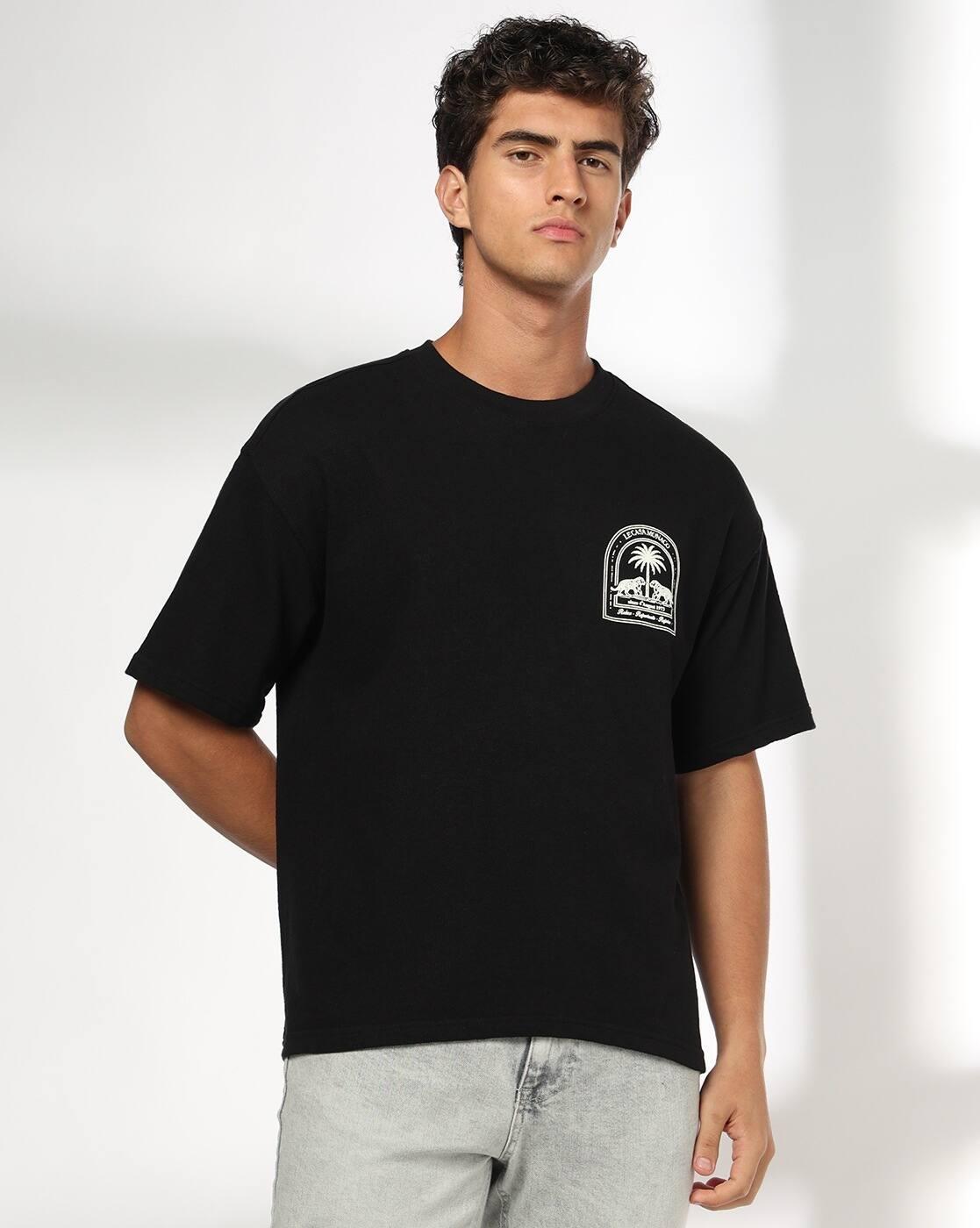 DNMX | Men Boxy Fit Crew-Neck T-Shirt|0