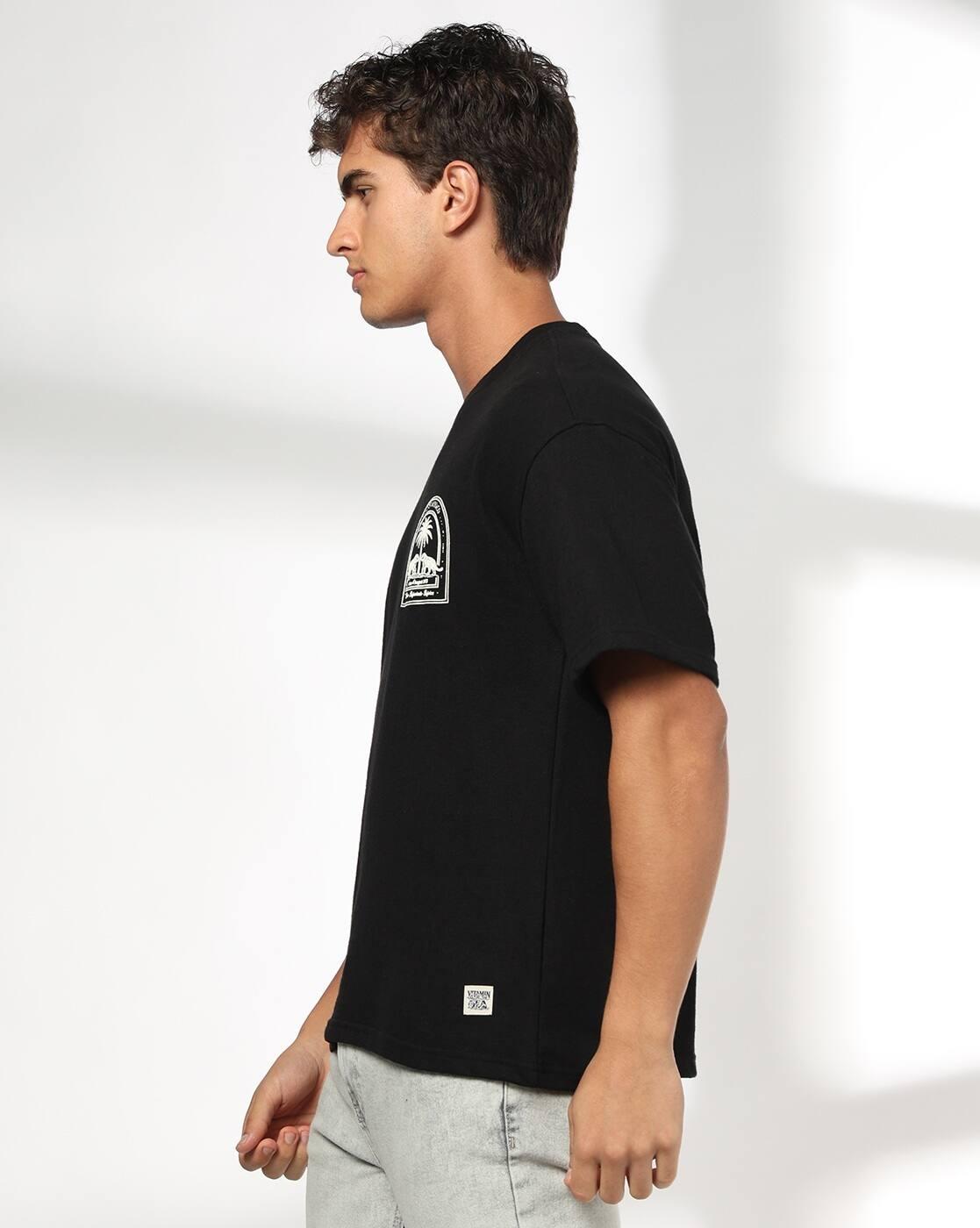 DNMX | Men Boxy Fit Crew-Neck T-Shirt|1