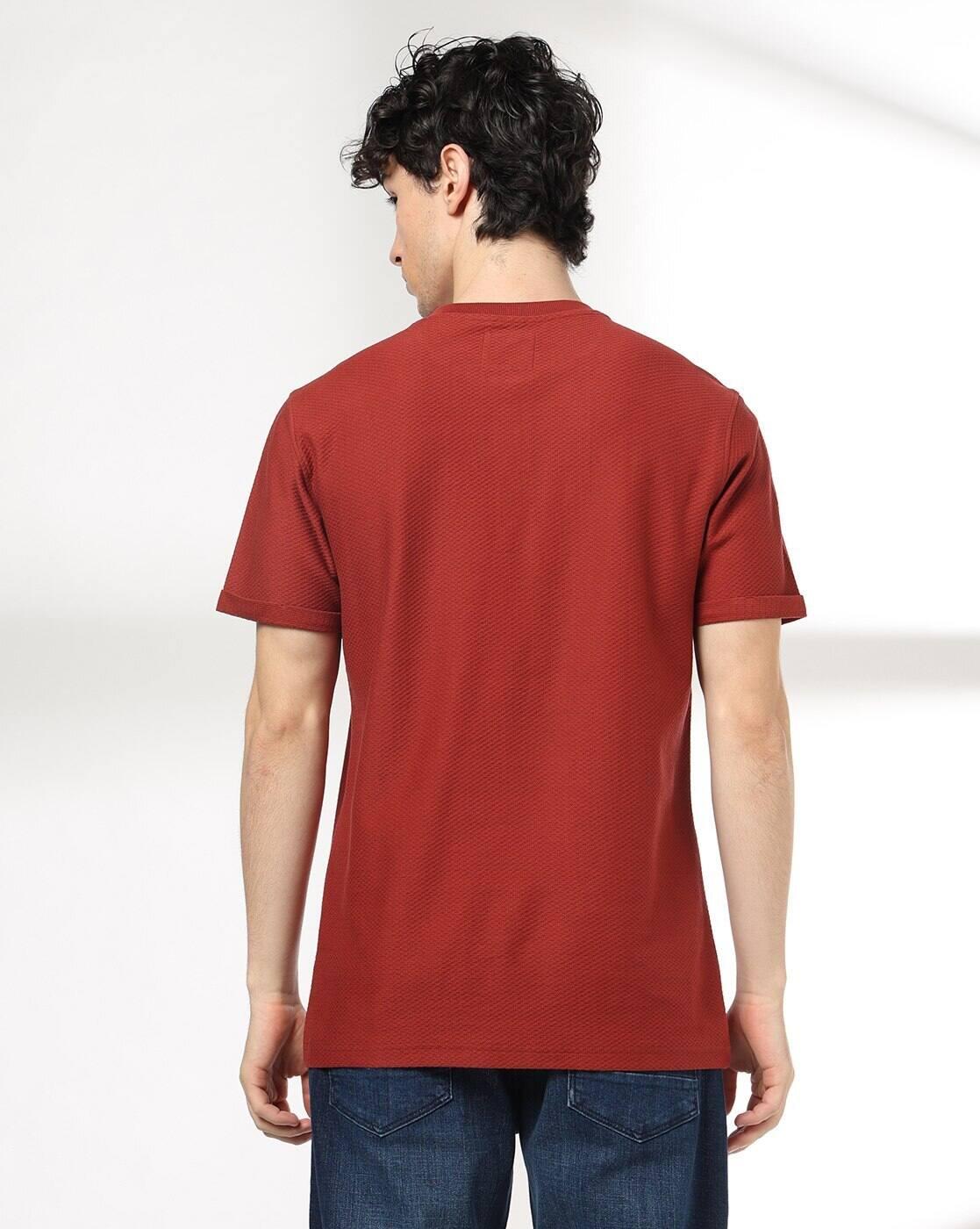 DNMX | Men Regular Fit Henley T-Shirt|2