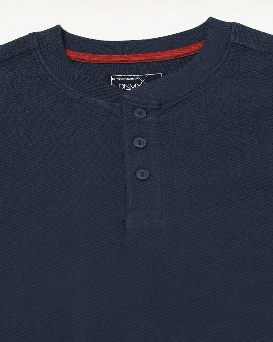 DNMX | Men Regular Fit Henley T-Shirt|4
