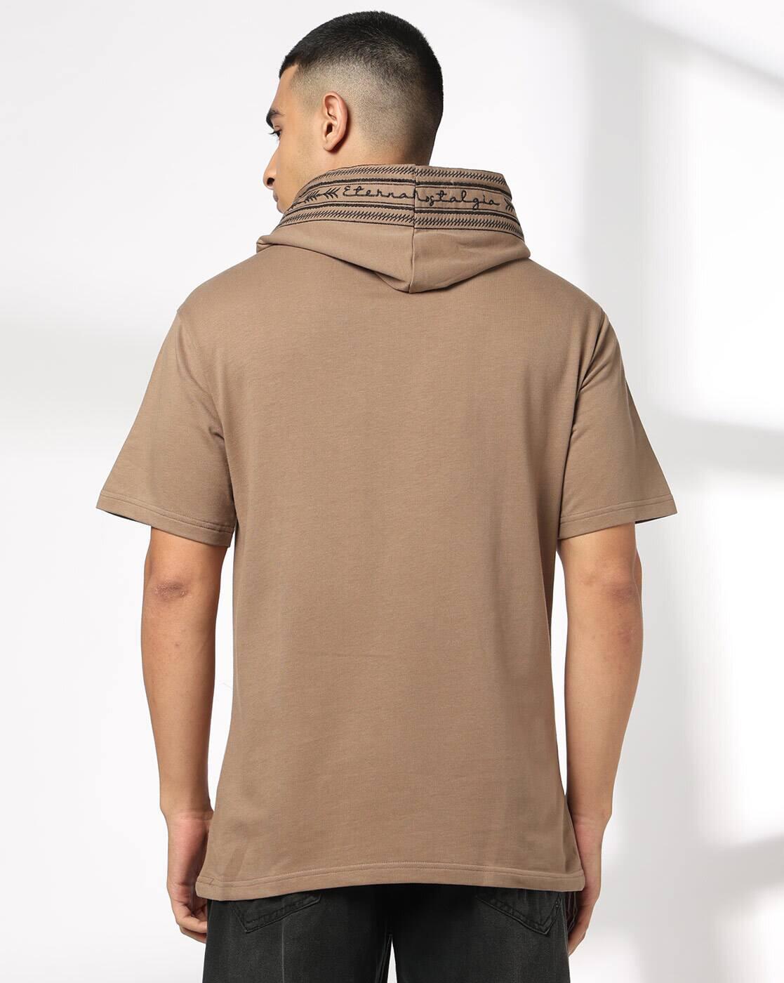 DNMX | Men Embroidered Relaxed Fit Hooded T-Shirt|2
