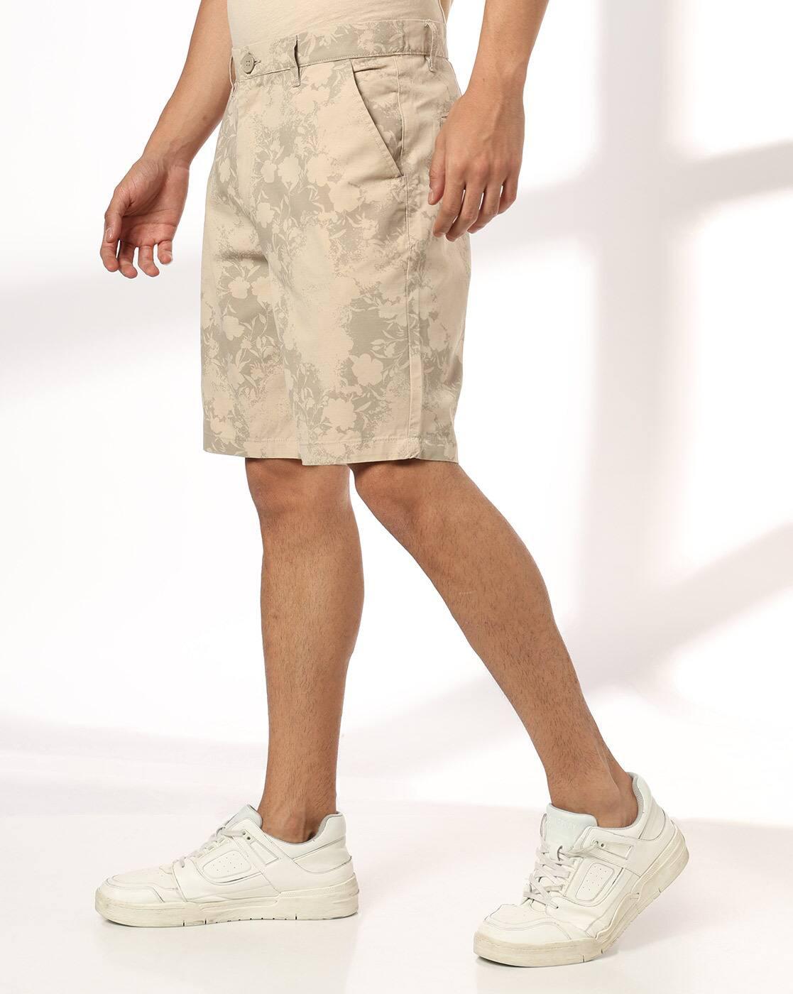 DNMX | Men Floral Print Regular Fit Shorts|1