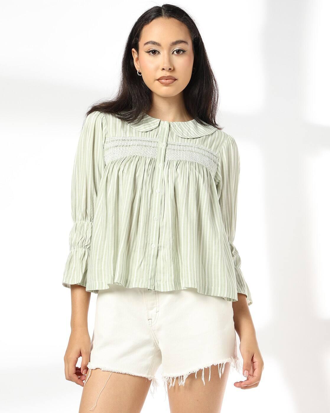 DNMX | Women Striped Relaxed Fit Shirt|0