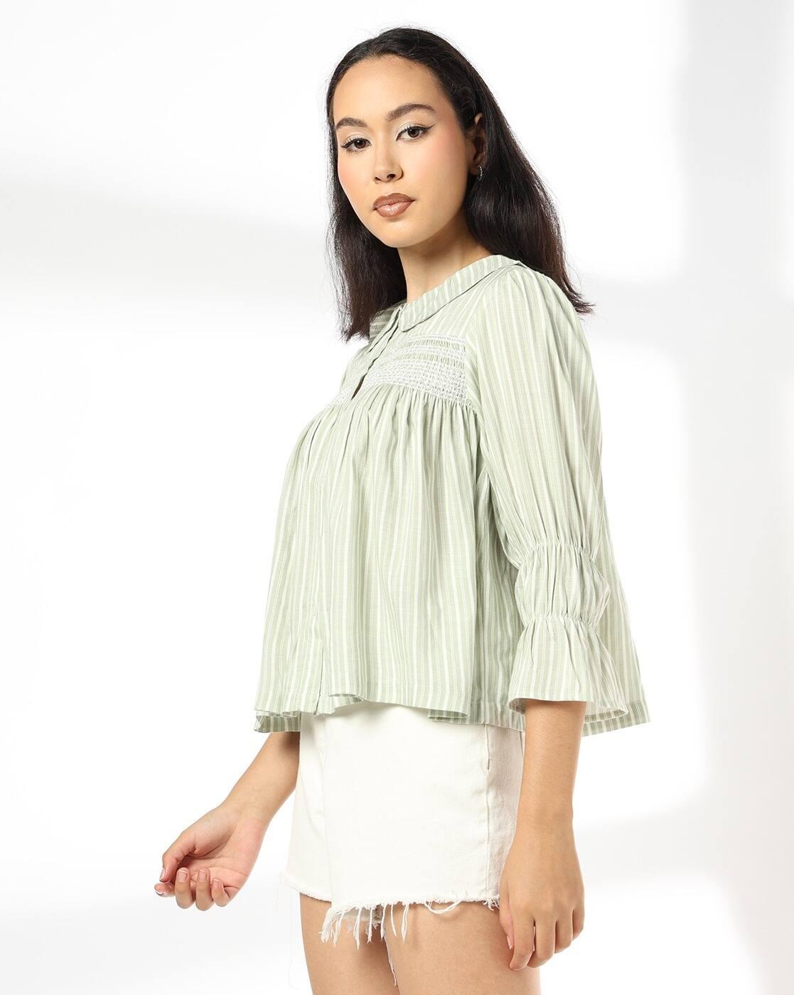 DNMX | Women Striped Relaxed Fit Shirt|1